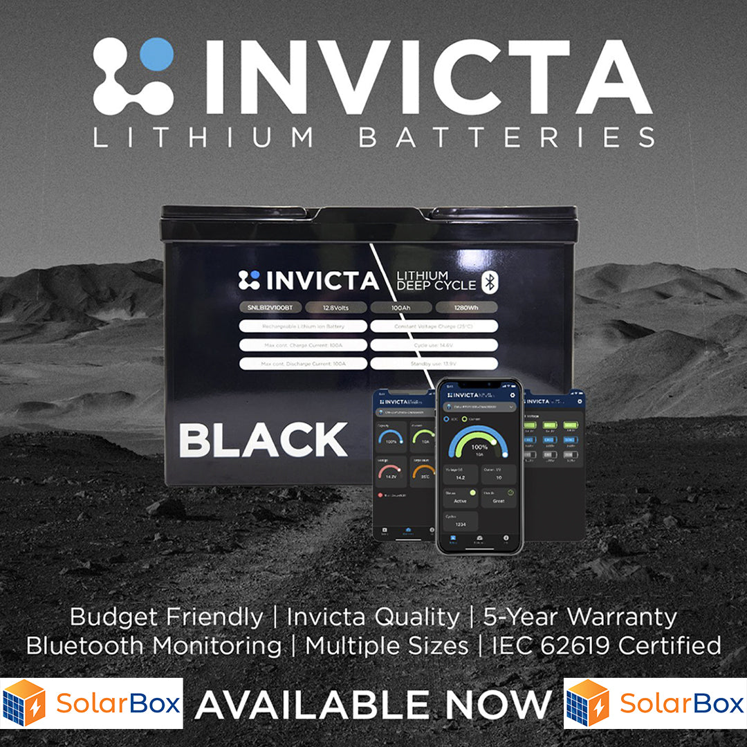 Affordable Lithium Batteries New Invicta Black SolarBox