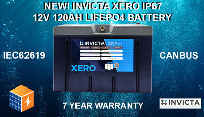 New! Invicta Lithium 12V 120Ah Xero IP67 LiFePO4 Battery - SNLX12V120BT