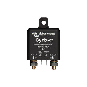 The Cyrix comes in multiple options depending on your installation. Cyrix-Ct is your standard dual battery isolator which is also bi-directional meaning it can charge in both directions.