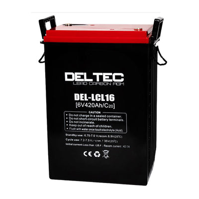 Deltec 6V 420Ah Lead Carbon AGM Battery - DEL-LCL16