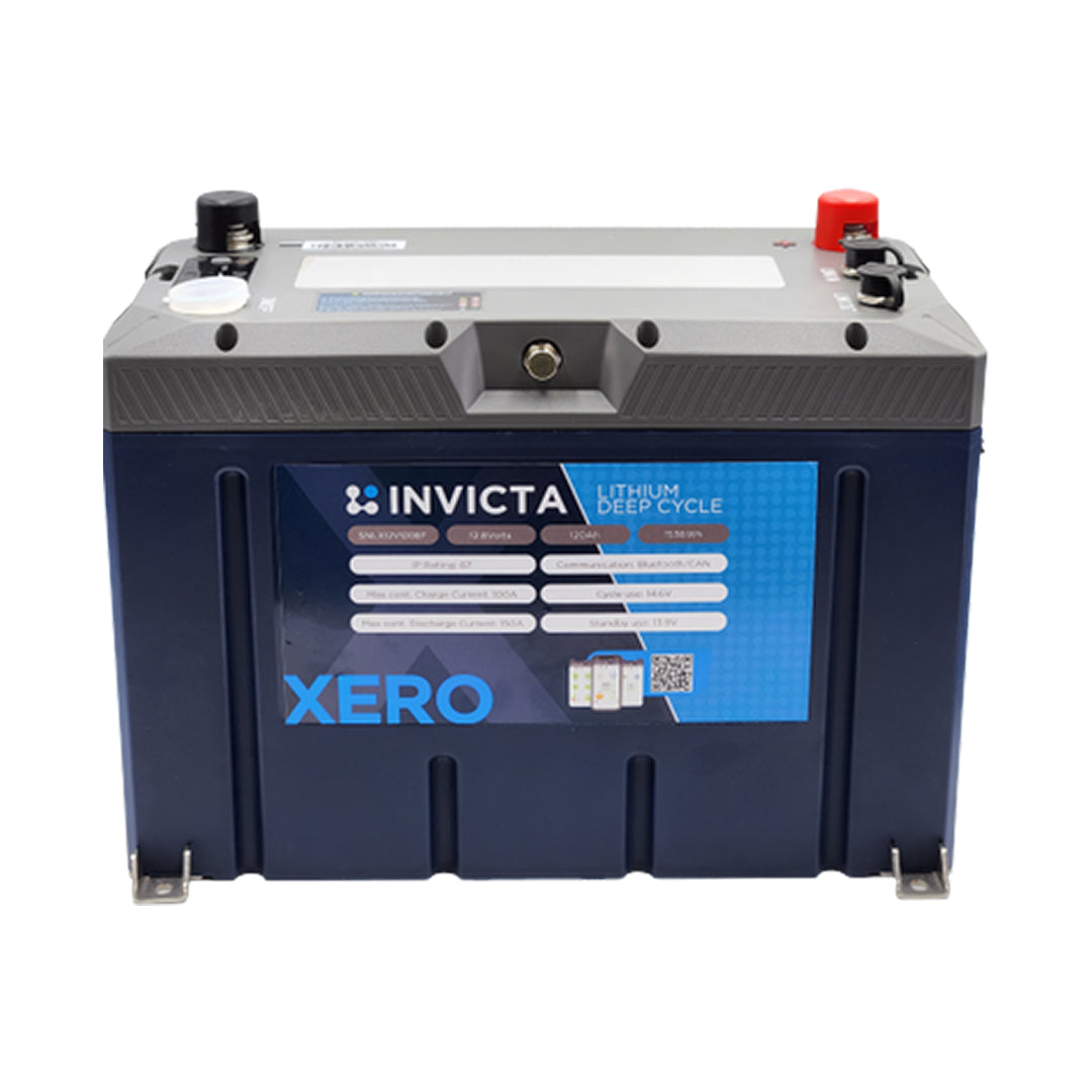 Invicta Lithium 12V 120Ah Xero IP67 LiFePO4 Battery Bluetooth - SNLX12V120BT