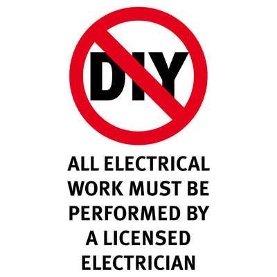 AERL Must be installed by a Licensed Electrician