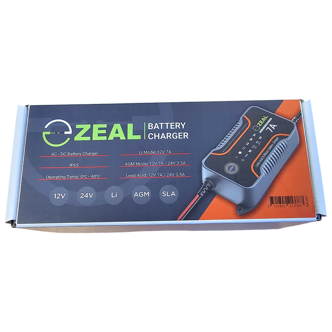 Zeal 7A Smart Battery Charger 12V/24V (3.5A) - SLZC12V7