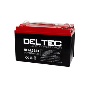 Deltec 12V 125Ah Lead Carbon AGM Battery - DEL - LCG31 - SolarBox