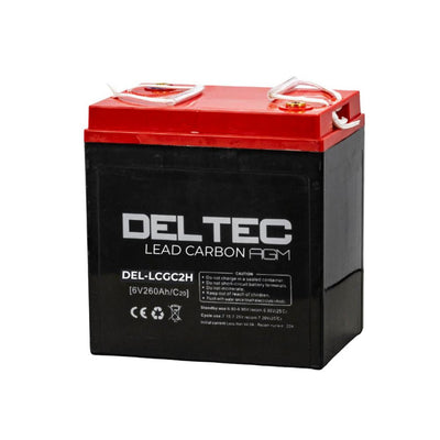 Deltec 6V 260Ah Lead Carbon AGM Battery - DEL - LCGC2H - SolarBox