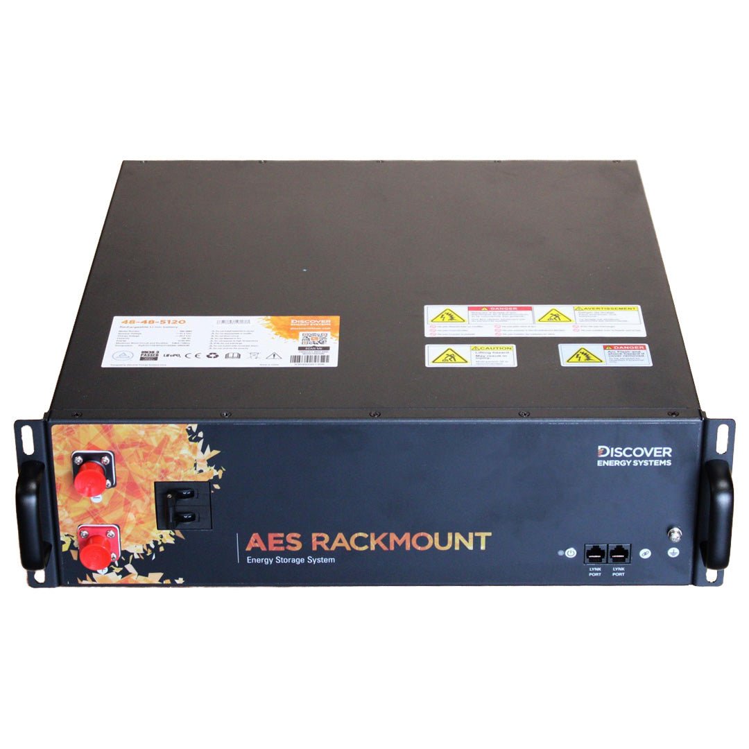 Discover AES RACKMOUNT 51.2V 5.12kWh LiFePO4 Battery - 48 - 48 - 5120 - SolarBox