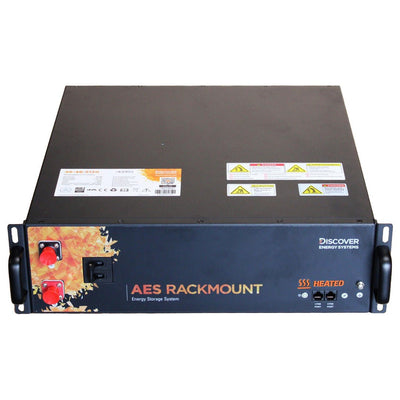 Discover AES RACKMOUNT 51.2V 5.12kWh LiFePO4 Battery (Heated) - 48 - 48 - 5120 - H - SolarBox