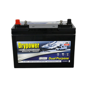 Drypower 12V 100Ah 800CCA Dual Purpose AGM Battery - 12CB800 - SolarBox