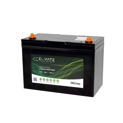 ELiVATE Lithium 12V 128Ah LiFePO4 Battery Bluetooth - DEL - LFP12V128BT - SolarBox