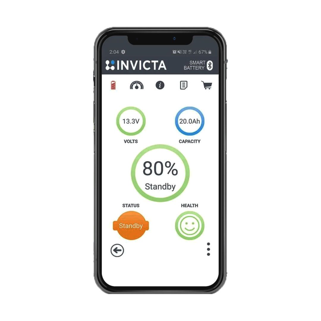 Invicta Lithium 12.8V 100Ah Xero IP67 LiFePO4 Battery Bluetooth - SNLX12V100BT - SolarBox