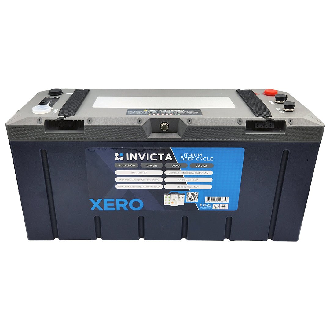 Invicta Lithium 12.8V 200Ah Xero IP67 LiFePO4 Battery Bluetooth - SNLX12V200BT - SolarBox