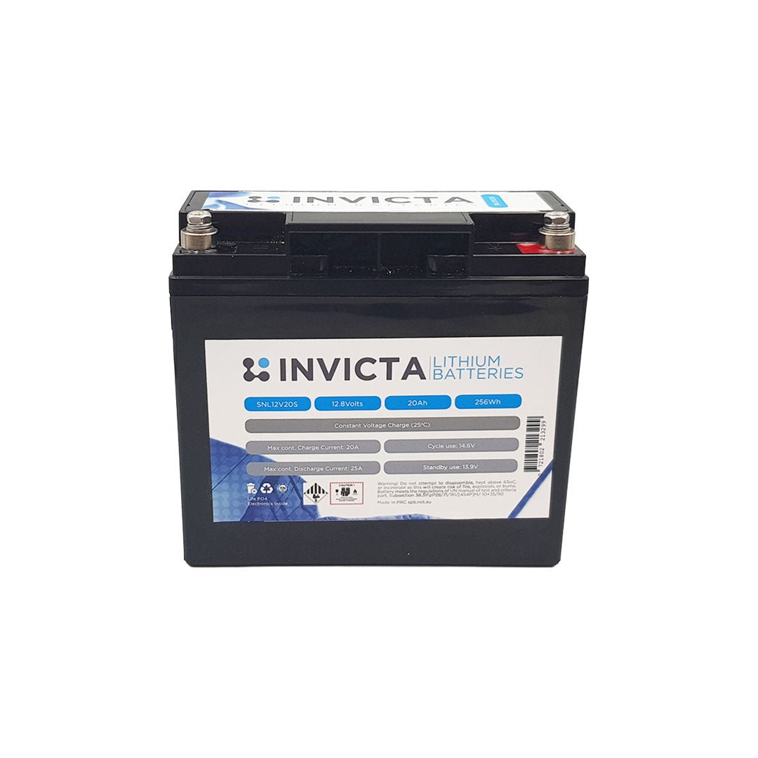 Invicta Lithium 12V 20Ah LiFePO4 Battery - SNL12V20S - SolarBox