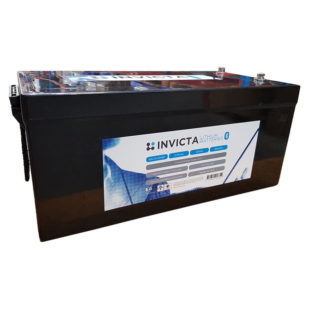 Invicta Lithium 12V 300Ah LiFePO4 Battery Bluetooth - SNL12V300BT - SolarBox