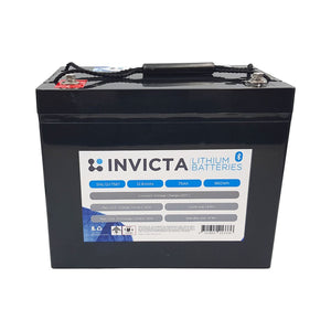 Invicta Lithium 12V 75Ah LiFePO4 Battery Bluetooth - SNL12V75BT - SolarBox