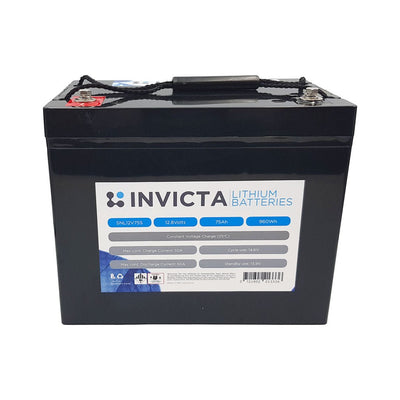 Invicta Lithium 12V 75Ah LiFePO4 Battery - SNL12V75S - SolarBox