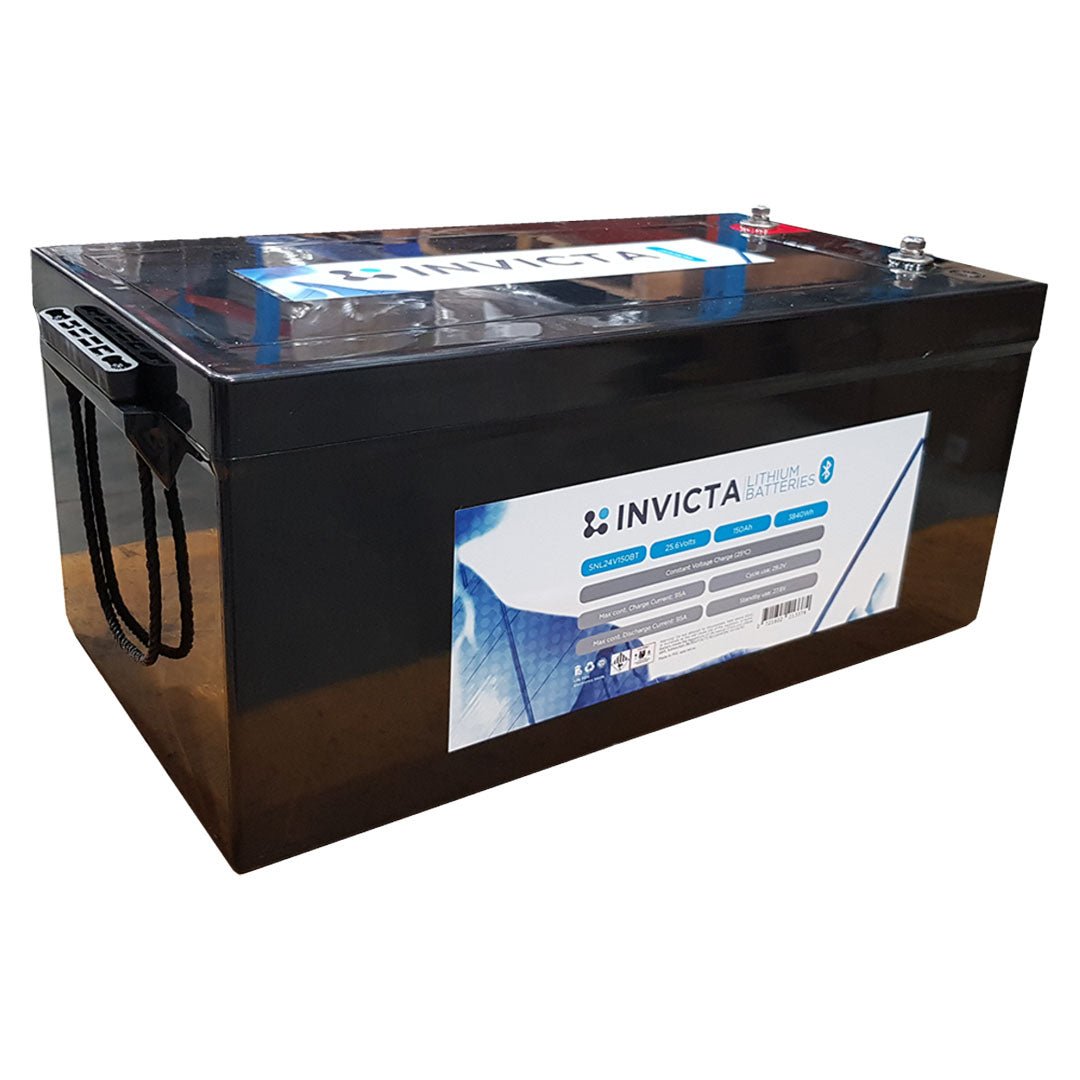 Invicta Lithium 24V 150Ah LiFePO4 Battery Bluetooth - SNL24V150BT - SolarBox