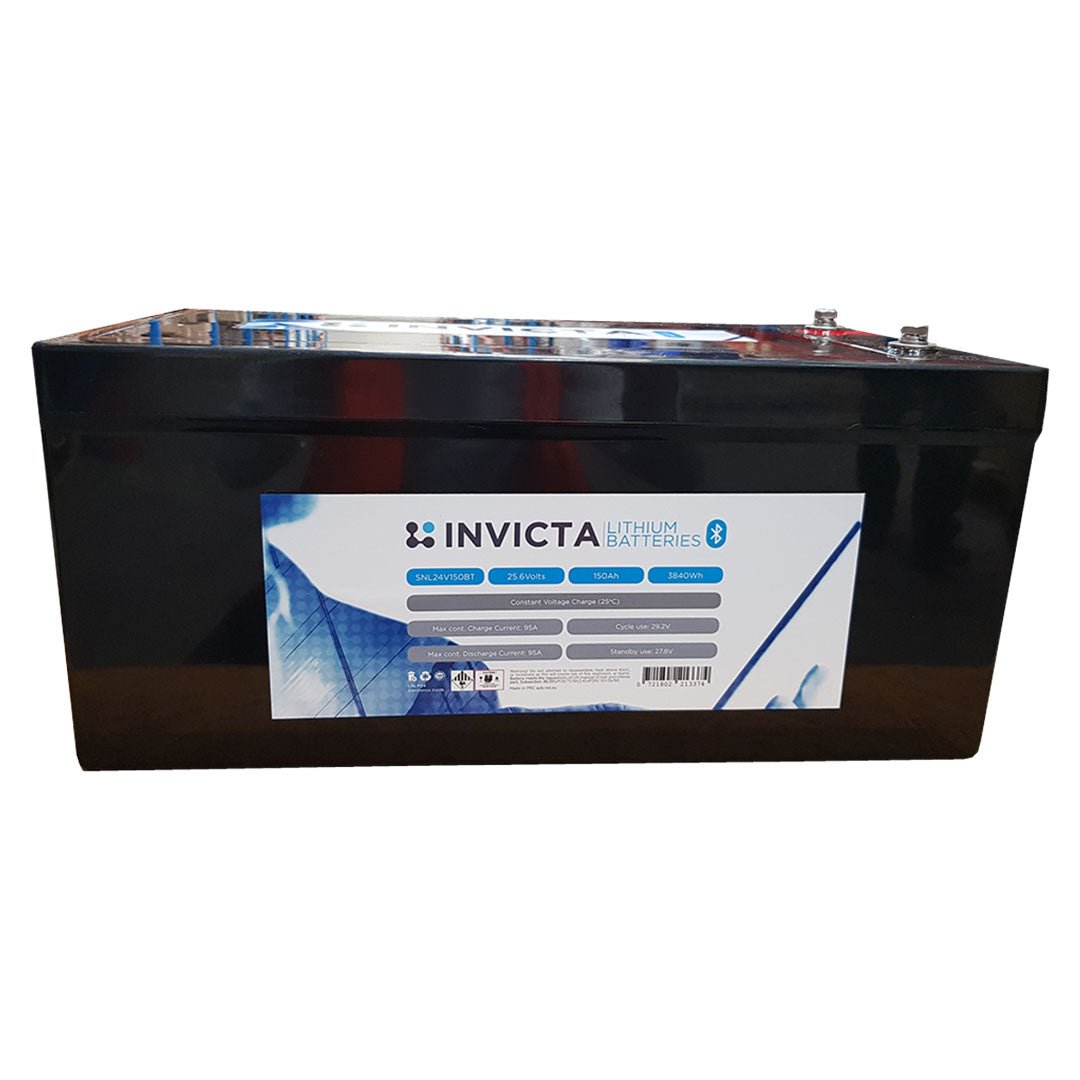 Invicta Lithium 24V 150Ah LiFePO4 Battery Bluetooth - SNL24V150BT - SolarBox