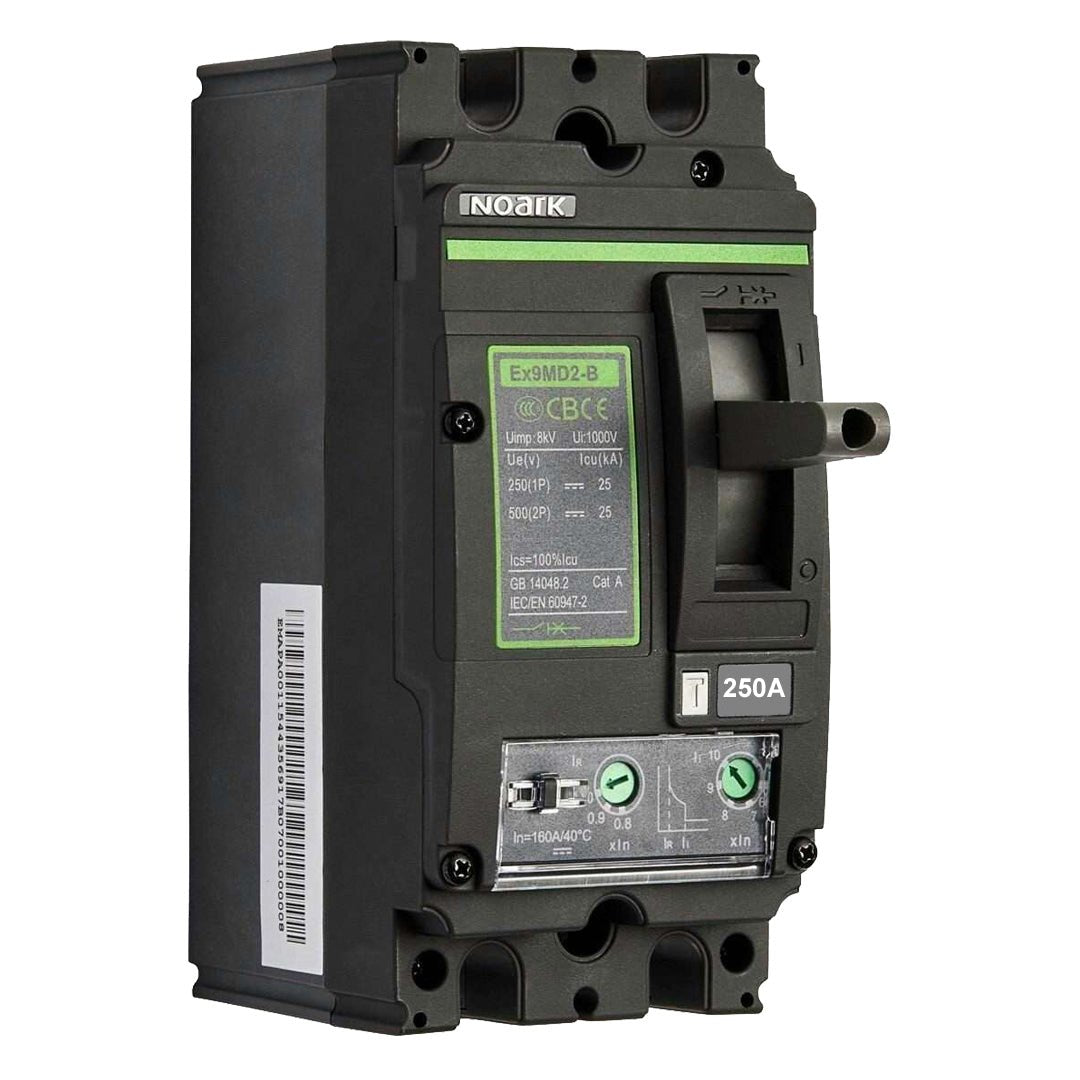 Noark 250A 500VDC 2Pole Circuit Breaker - 852902 (Ex9MD2B) - SolarBox