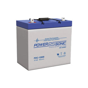 Power - Sonic 12V 59Ah Deep Cycle AGM Battery - PDC12600 - SolarBox