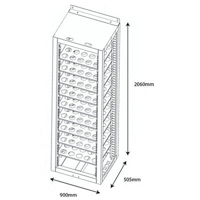 Pylontech Indoor Battery Cabinet for up to 10x US5000 - B - RK2000 - SolarBox