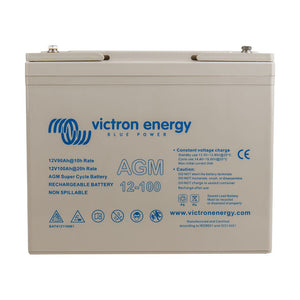 Victron 12V 100Ah AGM Super Cycle Battery (M6 Insert) - BAT412110081 - SolarBox