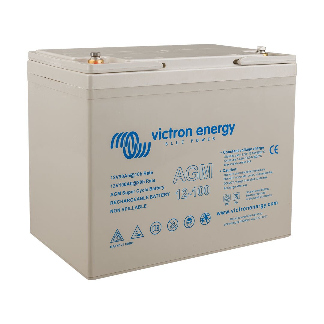 Victron 12V 100Ah AGM Super Cycle Battery (M6 Insert) - BAT412110081 - SolarBox