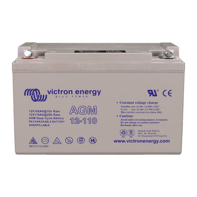 Victron 12V 110Ah AGM Deep Cycle Battery (M8 Flag) - BAT412101084 - SolarBox