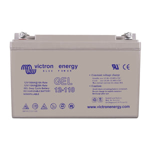 Victron 12V 110Ah Gel Deep Cycle Battery (M8 Flag) - BAT412101104 - SolarBox