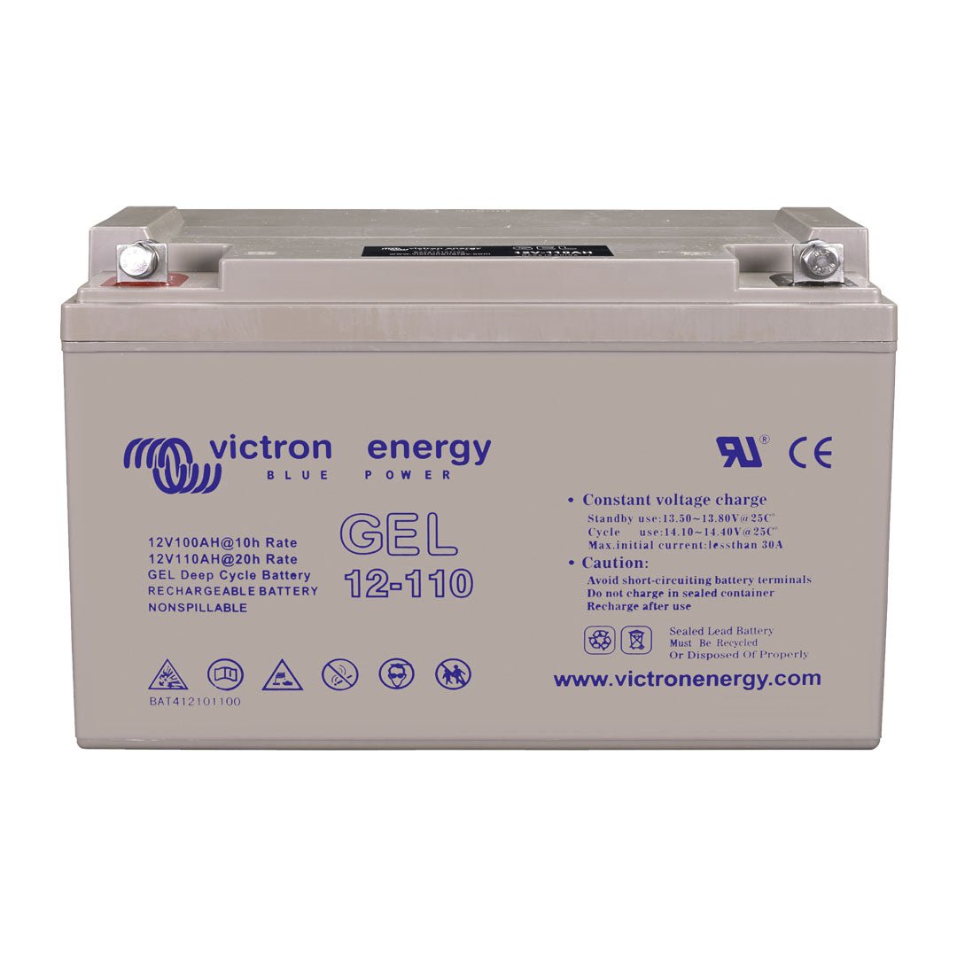 Victron 12V 110Ah Gel Deep Cycle Battery (M8 Flag) - BAT412101104 - SolarBox