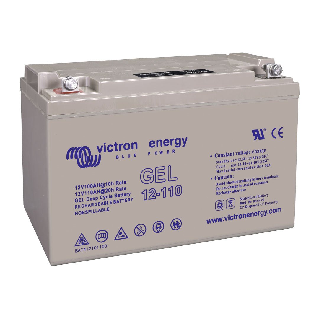 Victron 12V 110Ah Gel Deep Cycle Battery (M8 Flag) - BAT412101104 - SolarBox