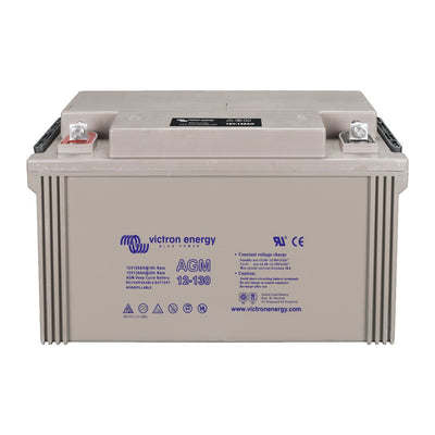 Victron 12V 130Ah AGM Deep Cycle Battery (M8 Flag) - BAT412121084 - SolarBox