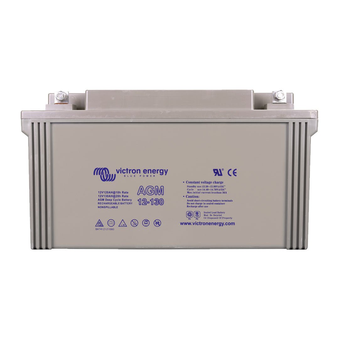 Victron 12V 130Ah AGM Deep Cycle Battery (M8 Flag) - BAT412121084 - SolarBox