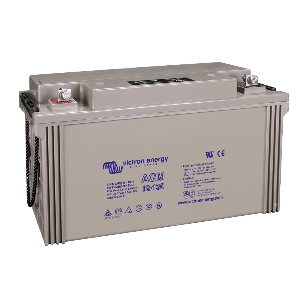 Victron 12V 130Ah AGM Deep Cycle Battery (M8 Flag) - BAT412121084 - SolarBox