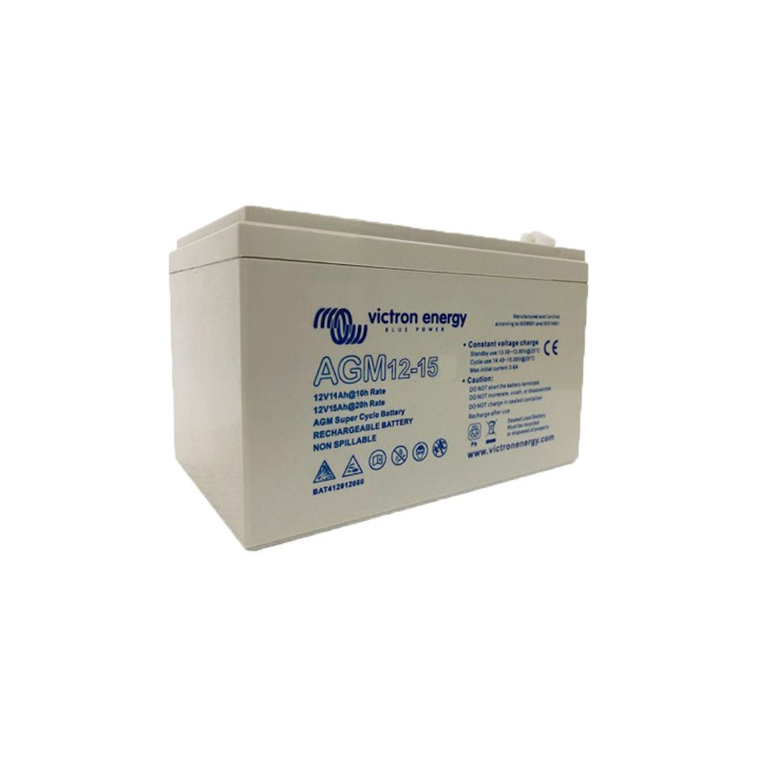 Victron 12V 15Ah AGM Super Cycle Battery (F2 Tab) - BAT412015080 - SolarBox