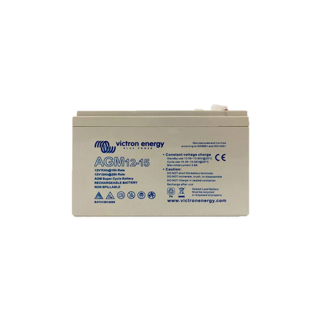 Victron 12V 15Ah AGM Super Cycle Battery (F2 Tab) - BAT412015080 - SolarBox