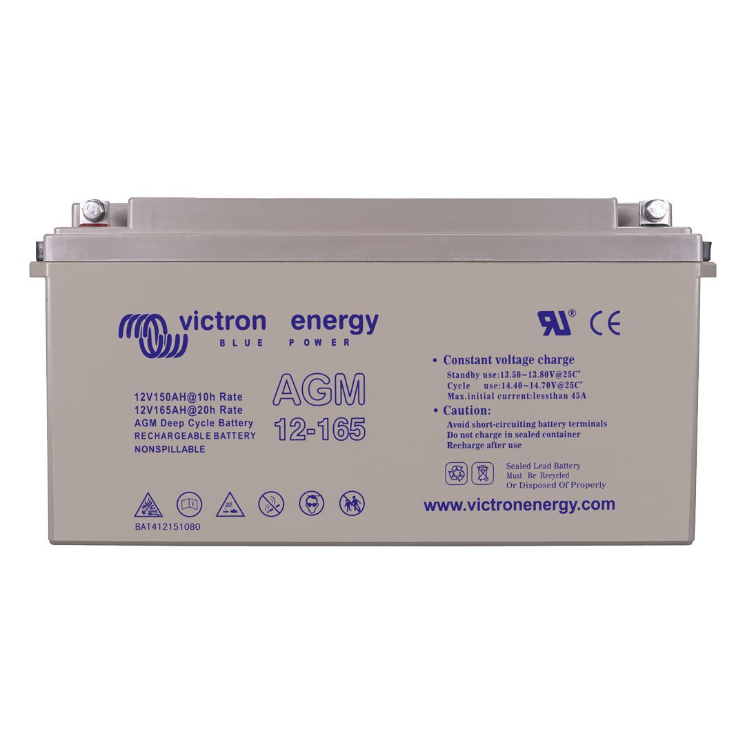 Victron 12V 165Ah AGM Deep Cycle Battery (M8 Flag) - BAT412151084 - SolarBox