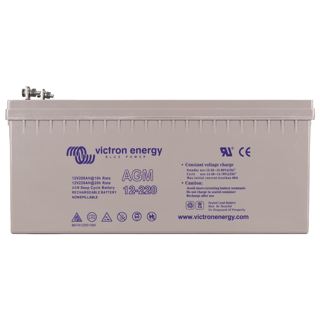 Victron 12V 220Ah AGM Deep Cycle Battery (M8 Flag) - BAT412201084 - SolarBox