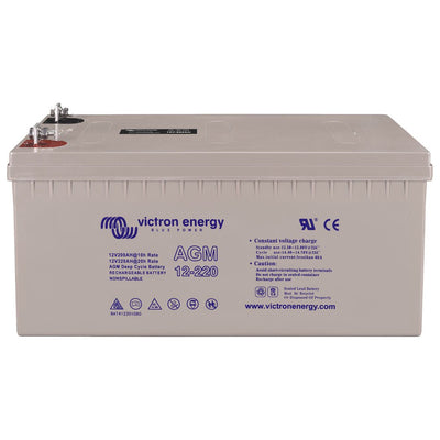 Victron 12V 220Ah AGM Deep Cycle Battery (M8 Flag) - BAT412201084 - SolarBox