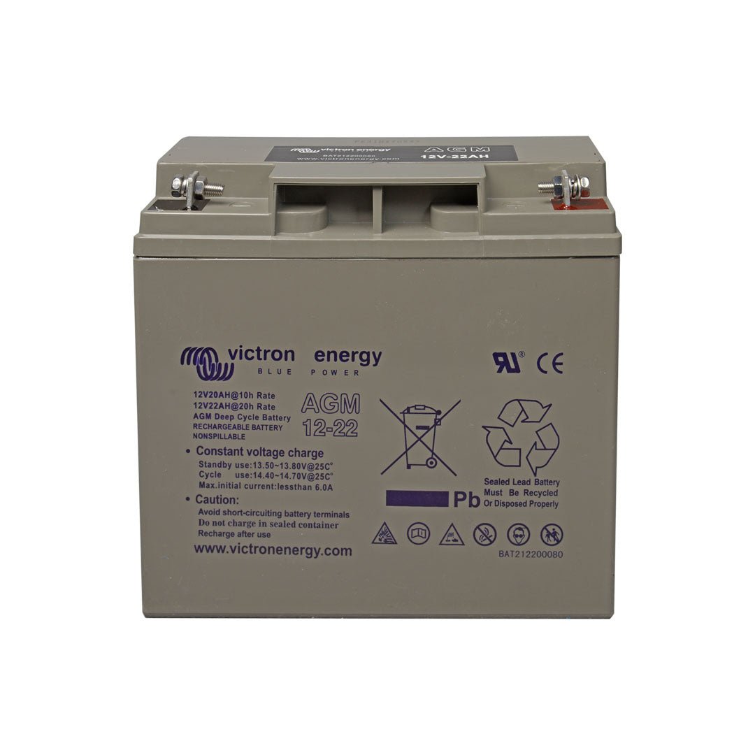 Victron 12V 22Ah AGM Deep Cycle Battery (M5 Flag) - BAT212200084 - SolarBox