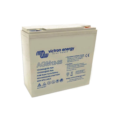 Victron 12V 25Ah AGM Super Cycle Battery (M5 Insert) - BAT412025081 - SolarBox