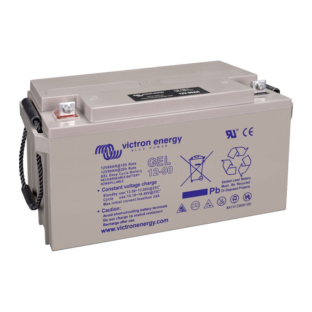 Victron 12V 90Ah Gel Deep Cycle Battery (M6 Flag) - BAT412800104 - SolarBox