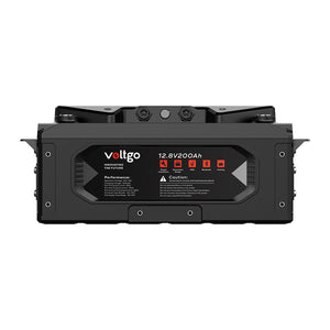 VoltGo 12.8V 200Ah IP65 LiFePO4 Battery with Bluetooth/CAN/RS485 - VLRV2560A - SolarBox