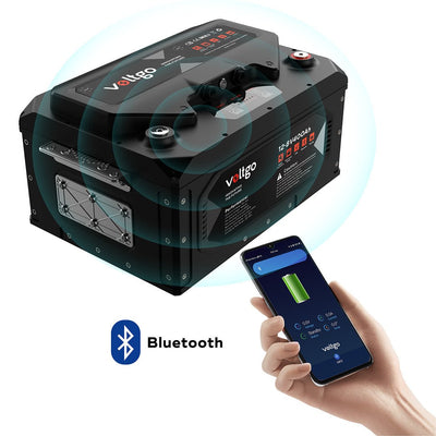 VoltGo 12.8V 400Ah IP65 LiFePO4 Battery with Bluetooth/CAN/RS485 - VLRV5120A - SolarBox