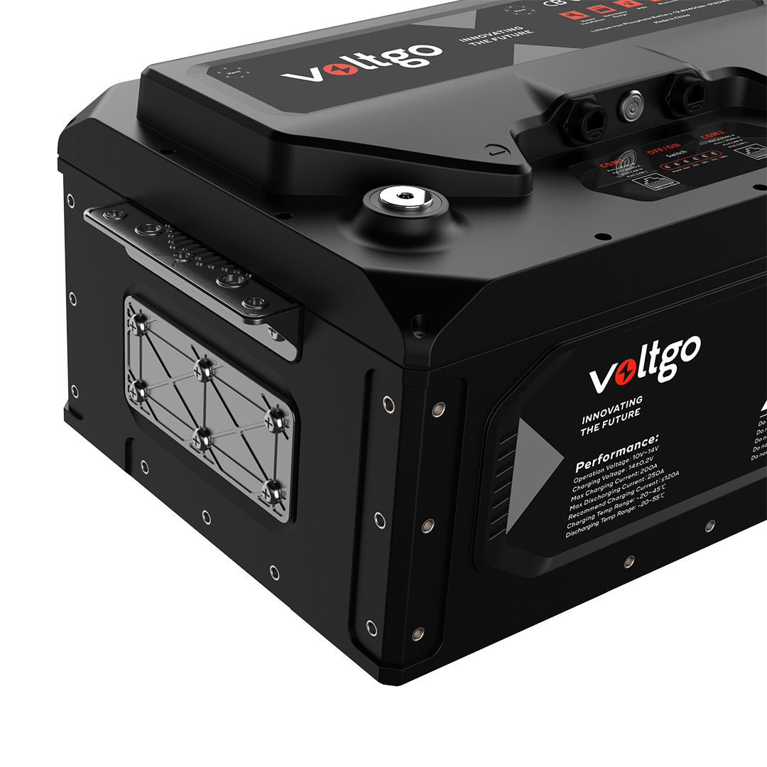 VoltGo 12.8V 400Ah IP65 LiFePO4 Battery with Bluetooth/CAN/RS485 - VLRV5120A - SolarBox