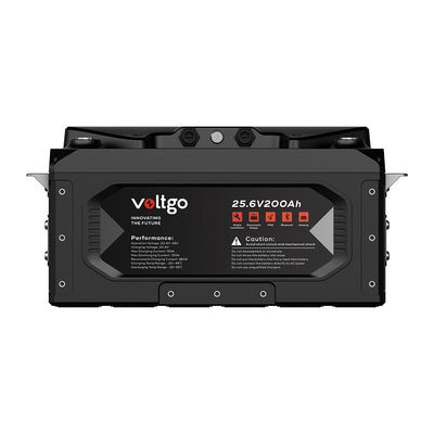 VoltGo 25.6V 200Ah IP65 LiFePO4 Battery with Bluetooth/CAN/RS485 - VLRV5120B - SolarBox