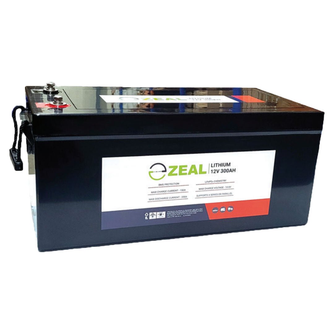 Zeal Lithium 12V 300Ah LiFePO4 Battery - SLZ12V300S - SolarBox