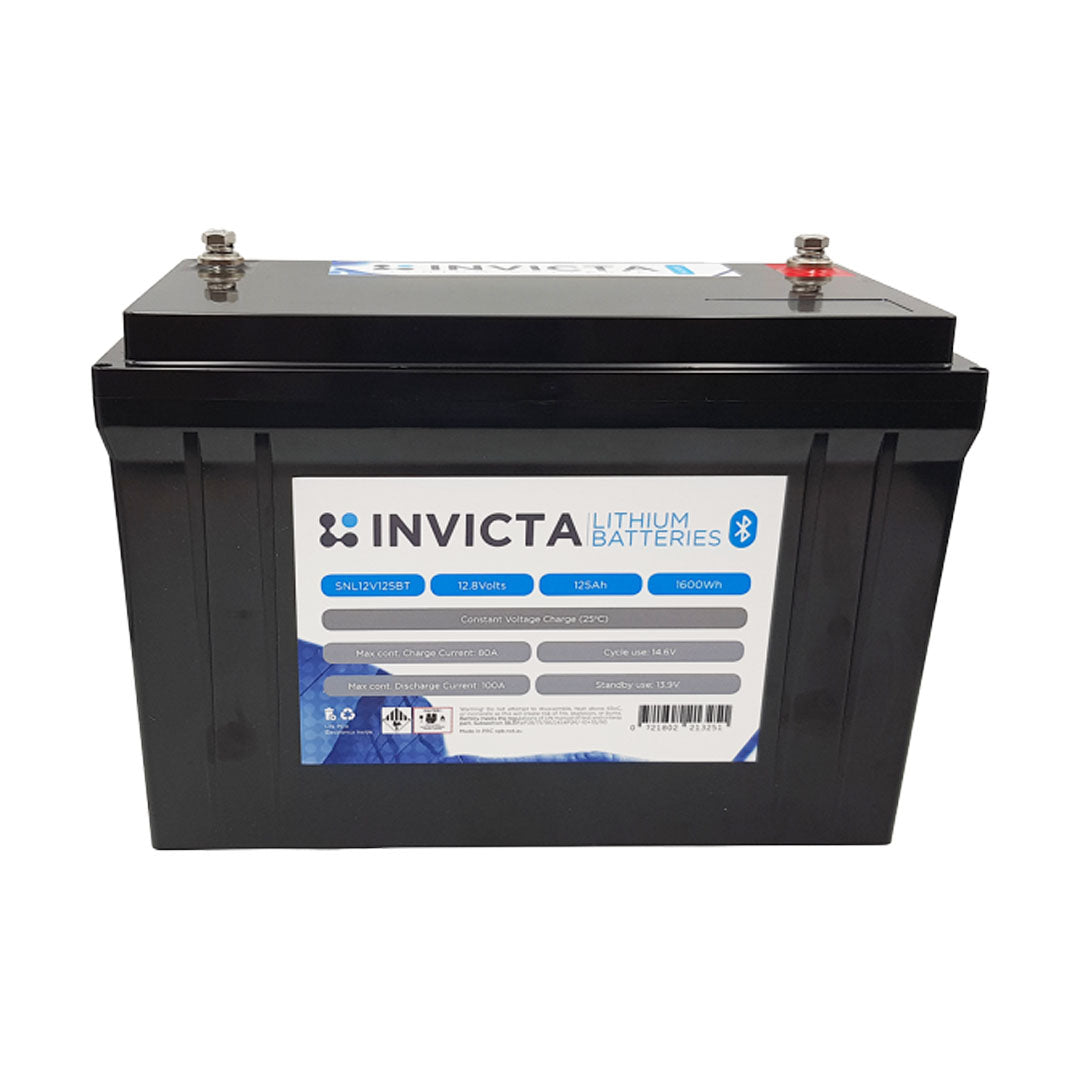 Invicta Lithium 12V 125Ah LiFePO4 Battery Bluetooth - SNL12V125BT