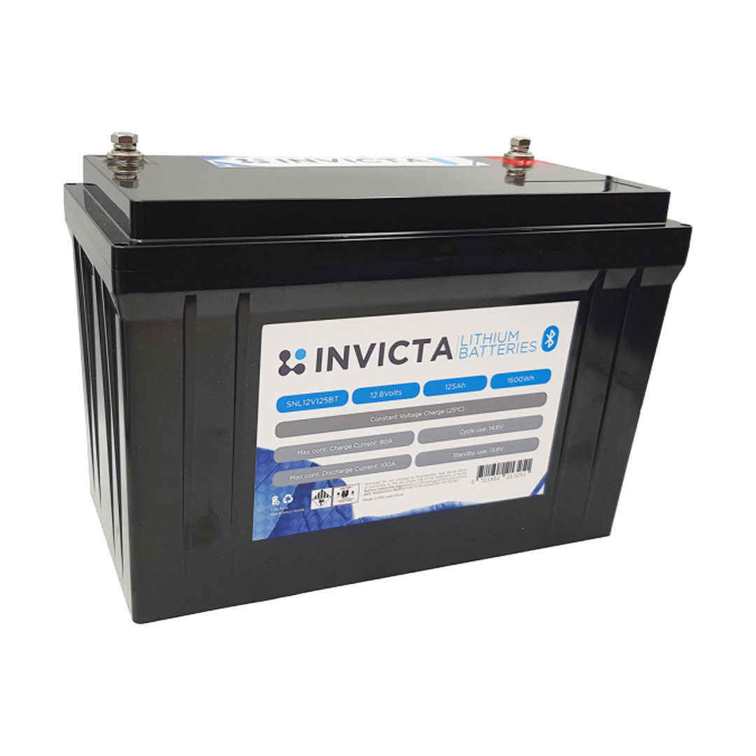 Invicta Lithium 12V 125Ah LiFePO4 Battery Bluetooth - SNL12V125BT