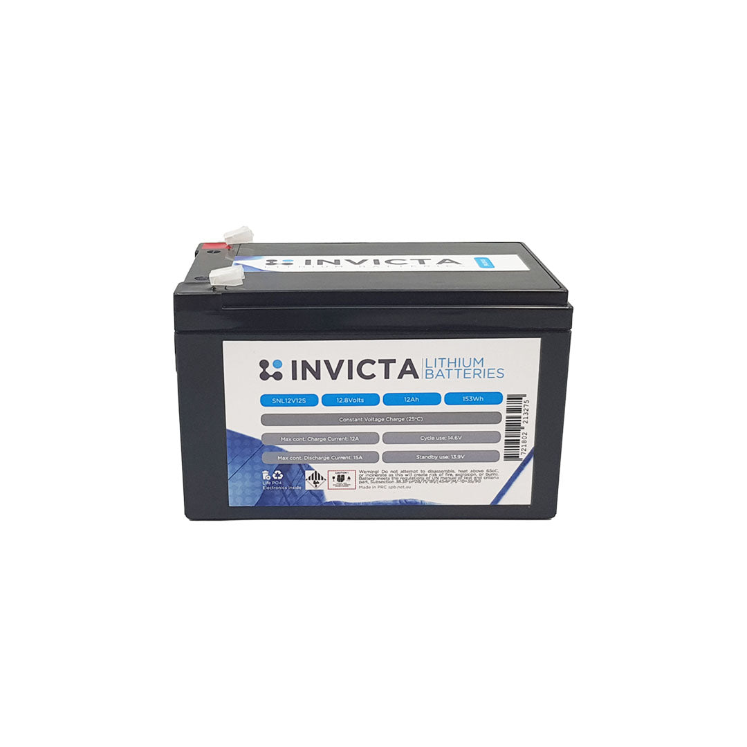 Invicta Lithium 12V 12Ah LiFePO4 Battery - SNL12V12S