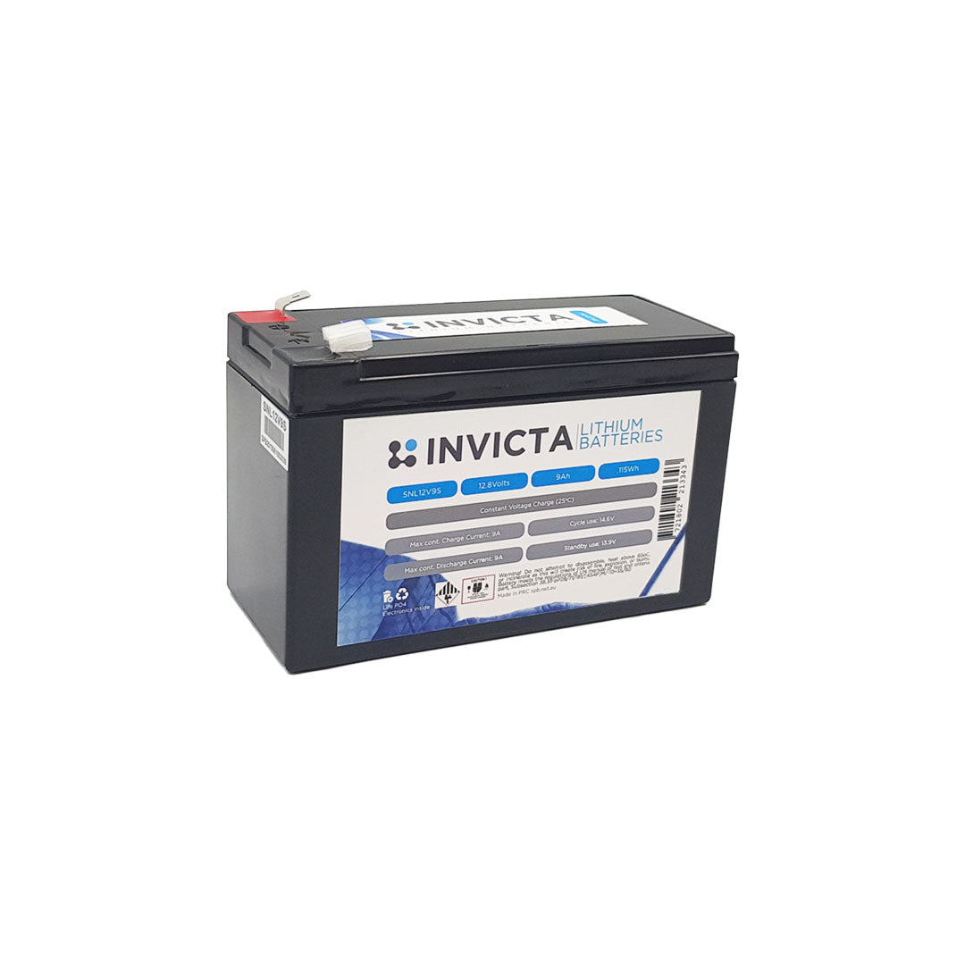 Invicta Lithium 12V 9Ah LiFePO4 Battery - SNL12V9S